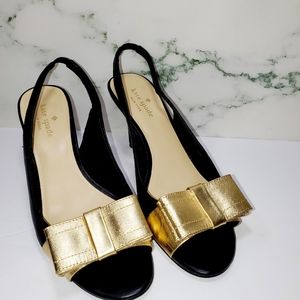 Kate Spade Black and Gold Heels